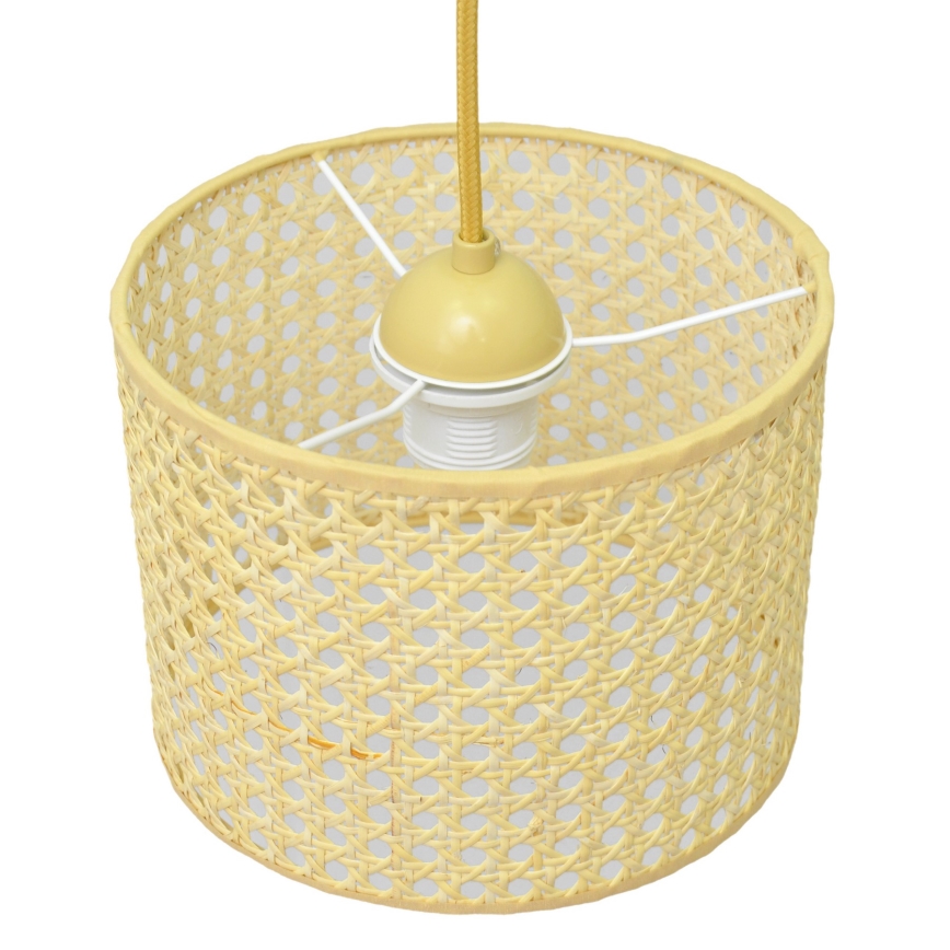 Κρεμαστό φωτιστικό οροφής ALBA 1xE27/15W/230V διάμετρος 20 cm rattan