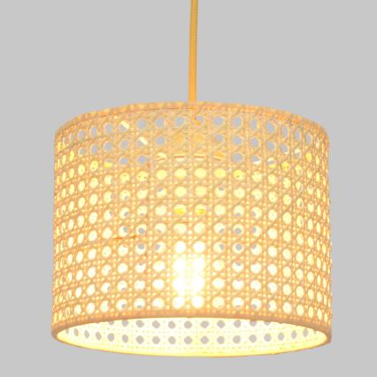 Κρεμαστό φωτιστικό οροφής ALBA 1xE27/15W/230V διάμετρος 20 cm rattan