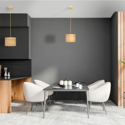 Κρεμαστό φωτιστικό οροφής ALBA 1xE27/15W/230V διάμετρος 20 cm καφέ