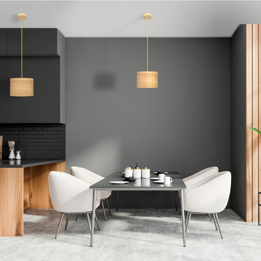 Κρεμαστό φωτιστικό οροφής ALBA 1xE27/15W/230V διάμετρος 20 cm καφέ