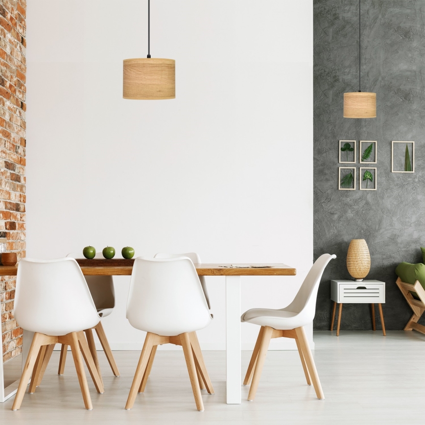 Κρεμαστό φωτιστικό οροφής ALBA 1xE27/15W/230V διάμετρος 20 cm καφέ/μαύρο