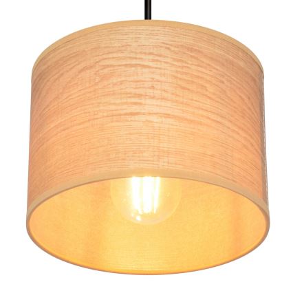 Κρεμαστό φωτιστικό οροφής ALBA 1xE27/15W/230V διάμετρος 20 cm καφέ/μαύρο
