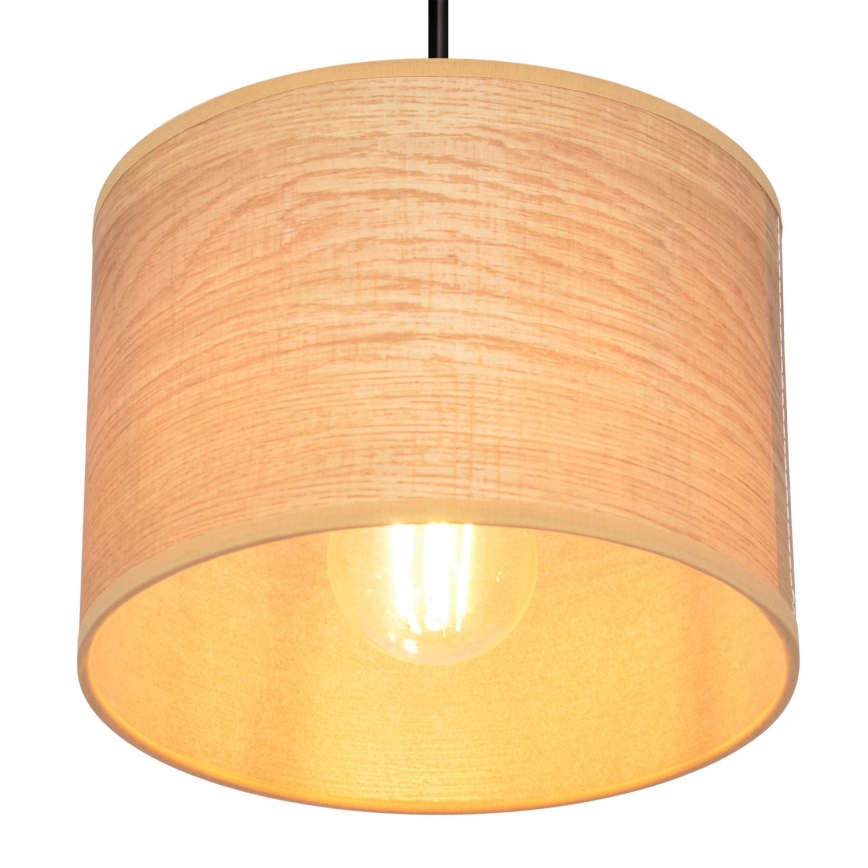 Κρεμαστό φωτιστικό οροφής ALBA 1xE27/15W/230V διάμετρος 20 cm καφέ/μαύρο