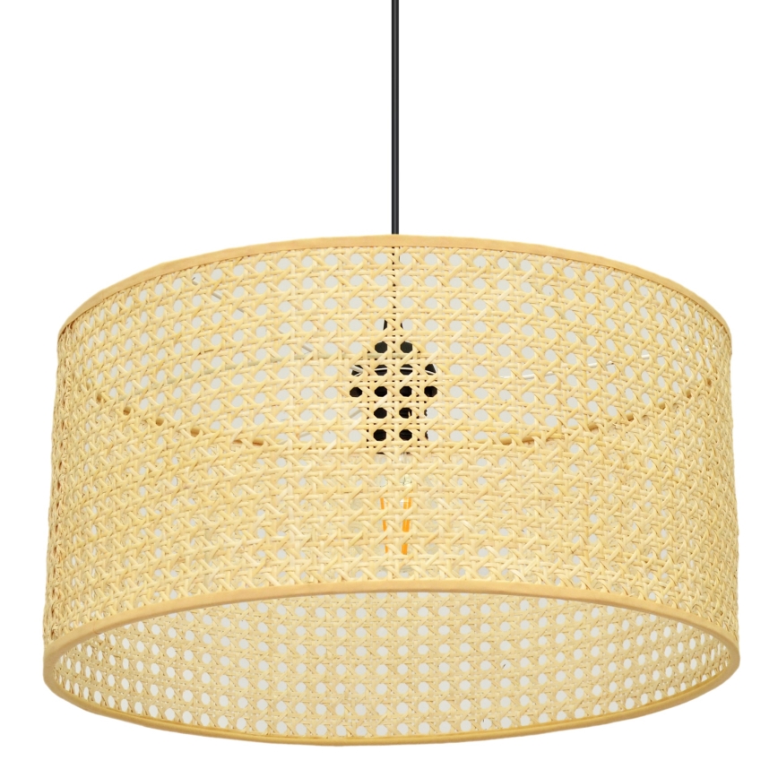 Κρεμαστό φωτιστικό οροφής ALBA 1xE27/15W/230V διάμετρος 40 cm rattan/μαύρο