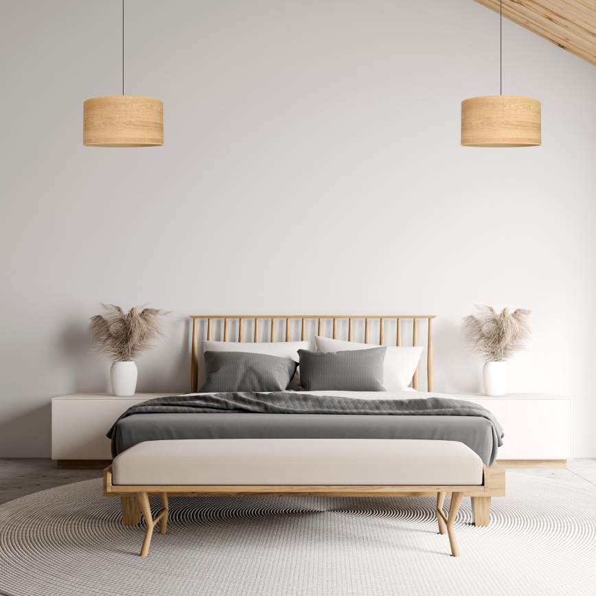 Κρεμαστό φωτιστικό οροφής  ALBA 1xE27/15W/230V διάμετρος 45 cm καφέ/μαύρο
