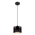 Κρεμαστό φωτιστικό οροφής ALDO 1xE27/60W/230V διάμετρος 15 cm μαύρο