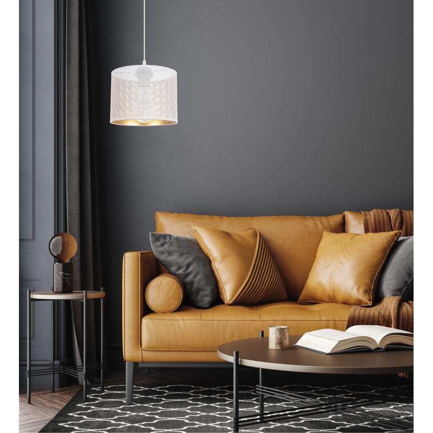 Κρεμαστό φωτιστικό οροφής ALDO 1xE27/60W/230V διάμετρος 20 cm λευκό