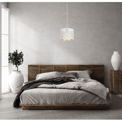 Κρεμαστό φωτιστικό οροφής ALDO 1xE27/60W/230V διάμετρος 20 cm λευκό