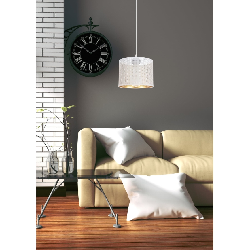Κρεμαστό φωτιστικό οροφής ALDO 1xE27/60W/230V διάμετρος 20 cm λευκό