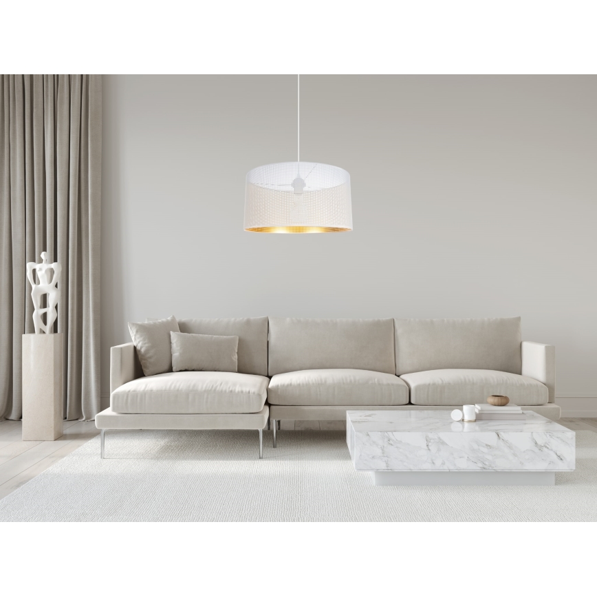 Κρεμαστό φωτιστικό οροφής ALDO 1xE27/60W/230V διάμετρος 40 cm λευκό