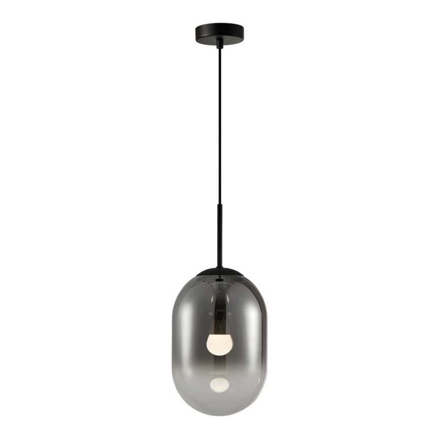 Κρεμαστό φωτιστικό οροφής ALIAS 1xE14/40W/230V διάμετρος 24 cm μαύρο/γκρι