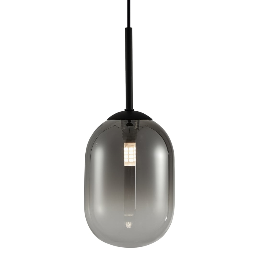 Κρεμαστό φωτιστικό οροφής ALIAS 1xG9/8W/230V διάμετρος 12 cm μαύρο/γκρι