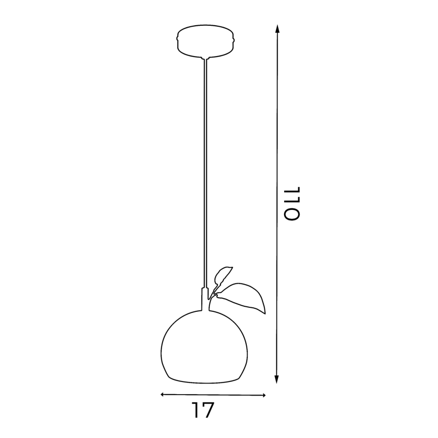 Κρεμαστό φωτιστικό οροφής APPLE 1xE27/15W/230V πράσινο