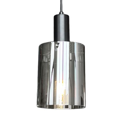 Κρεμαστό φωτιστικό οροφής ARCADIA 1xE27/60W/230V διάμετρος 13 cm μαύρο/φιμέ