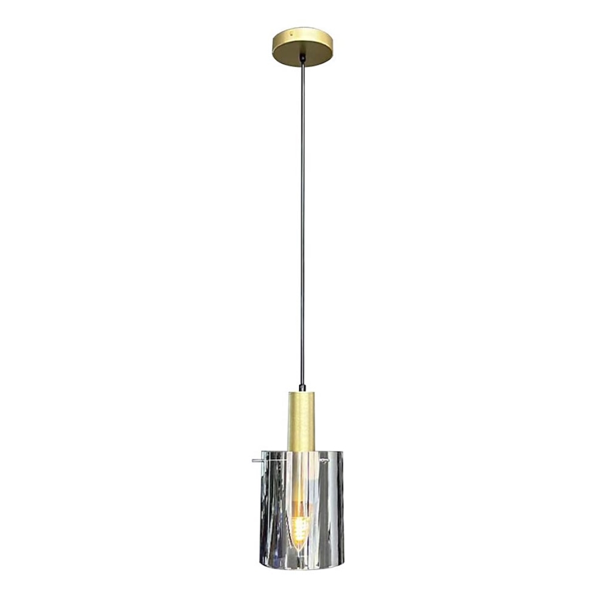 Κρεμαστό φωτιστικό οροφής ARCADIA 1xE27/60W/230V διάμετρος 13 cm χρυσό/φιμέ