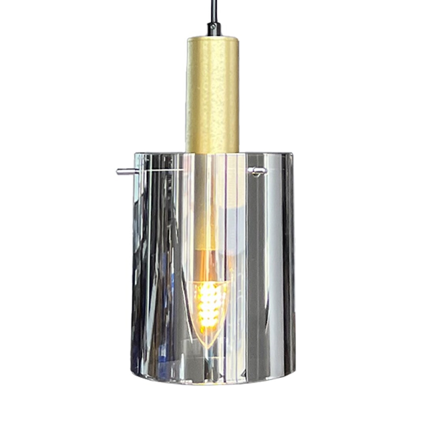 Κρεμαστό φωτιστικό οροφής ARCADIA 1xE27/60W/230V διάμετρος 13 cm χρυσό/φιμέ