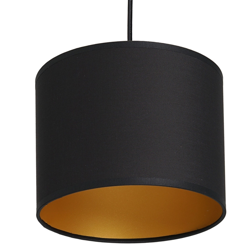 Κρεμαστό φωτιστικό οροφής ARDEN 1xE27/60W/230V διάμετρος 18 cm μαύρο/χρυσαφί