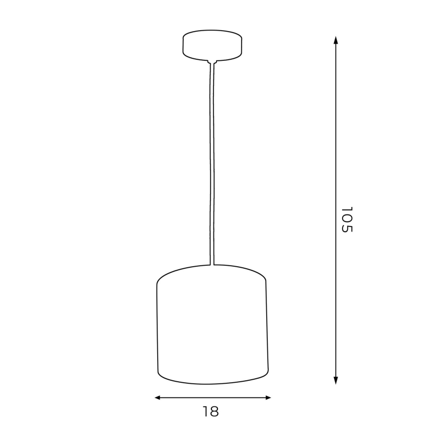 Κρεμαστό φωτιστικό οροφής ARDEN 1xE27/60W/230V διάμετρος 18 cm μαύρο/χρυσαφί