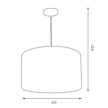 Κρεμαστό φωτιστικό οροφής ARDEN 1xE27/60W/230V διάμετρος 40 cm λευκό/χρυσό