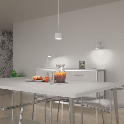 Κρεμαστό φωτιστικό οροφής ARENA 1xGX53/11W/230V λευκό/γυαλιστερό χρώμιο
