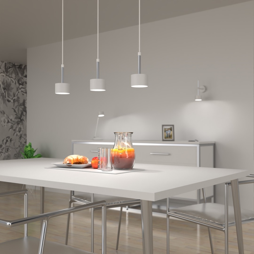 Κρεμαστό φωτιστικό οροφής ARENA 3xGX53/11W/230V λευκό/γυαλιστερό χρώμιο