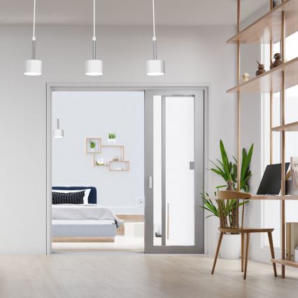 Κρεμαστό φωτιστικό οροφής ARENA 3xGX53/11W/230V λευκό/γυαλιστερό χρώμιο