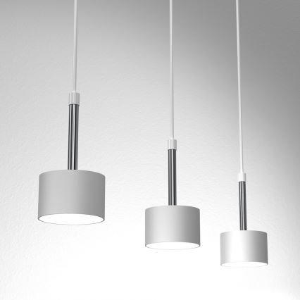 Κρεμαστό φωτιστικό οροφής ARENA 3xGX53/11W/230V λευκό/γυαλιστερό χρώμιο