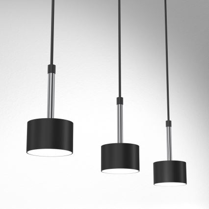 Κρεμαστό φωτιστικό οροφής ARENA 3xGX53/11W/230V μαύρο/γυαλιστερό χρώμιο
