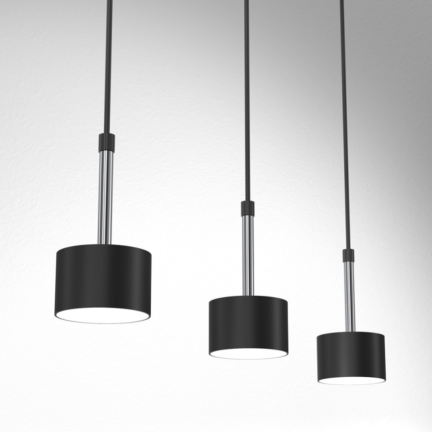 Κρεμαστό φωτιστικό οροφής ARENA 3xGX53/11W/230V μαύρο/γυαλιστερό χρώμιο