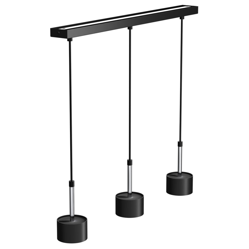 Κρεμαστό φωτιστικό οροφής ARENA 3xGX53/11W/230V μαύρο/γυαλιστερό χρώμιο