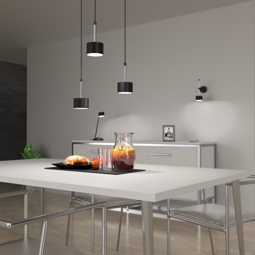 Κρεμαστό φωτιστικό οροφής ARENA 3xGX53/11W/230V μαύρο/γυαλιστερό χρώμιο
