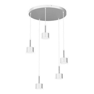 Κρεμαστό φωτιστικό οροφής ARENA 5xGX53/11W/230V λευκό/γυαλιστερό χρώμιο