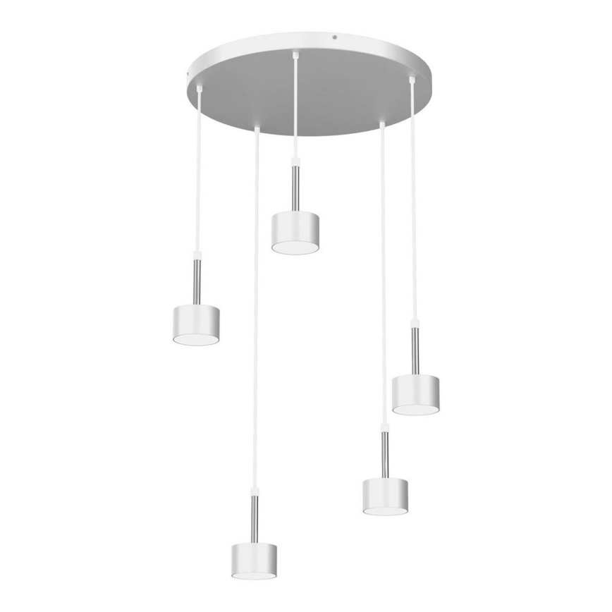 Κρεμαστό φωτιστικό οροφής ARENA 5xGX53/11W/230V λευκό/γυαλιστερό χρώμιο