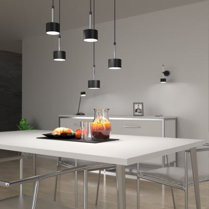 Κρεμαστό φωτιστικό οροφής ARENA 5xGX53/11W/230V μαύρο/γυαλιστερό χρώμιο