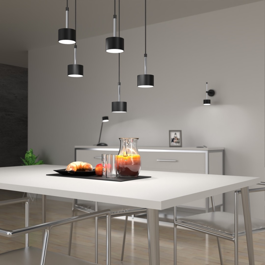 Κρεμαστό φωτιστικό οροφής ARENA 5xGX53/11W/230V μαύρο/γυαλιστερό χρώμιο