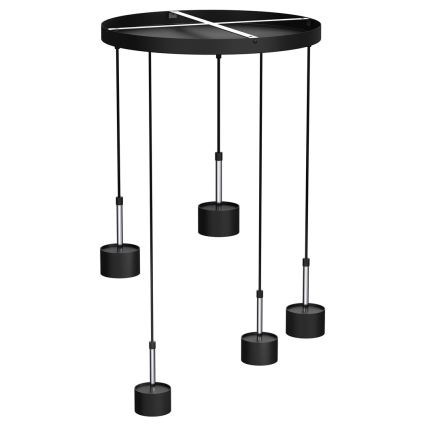 Κρεμαστό φωτιστικό οροφής ARENA 5xGX53/11W/230V μαύρο/γυαλιστερό χρώμιο