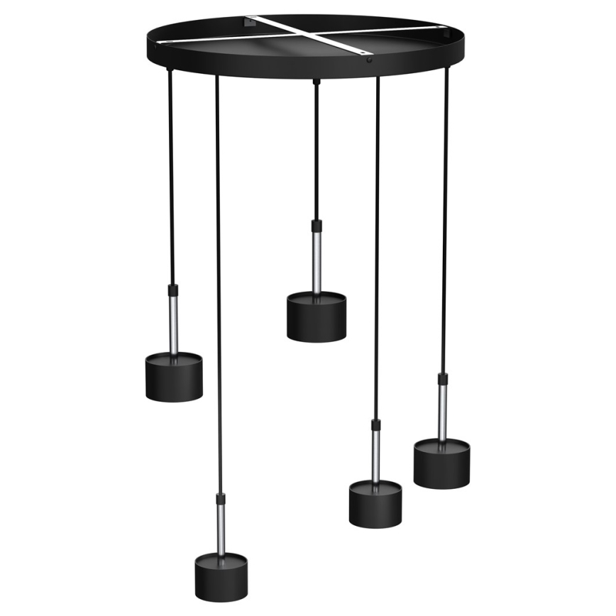 Κρεμαστό φωτιστικό οροφής ARENA 5xGX53/11W/230V μαύρο/γυαλιστερό χρώμιο