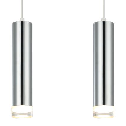 Κρεμαστό φωτιστικό οροφής ARMIN 2xGU10/10W/230V γυαλιστερό χρώμιο