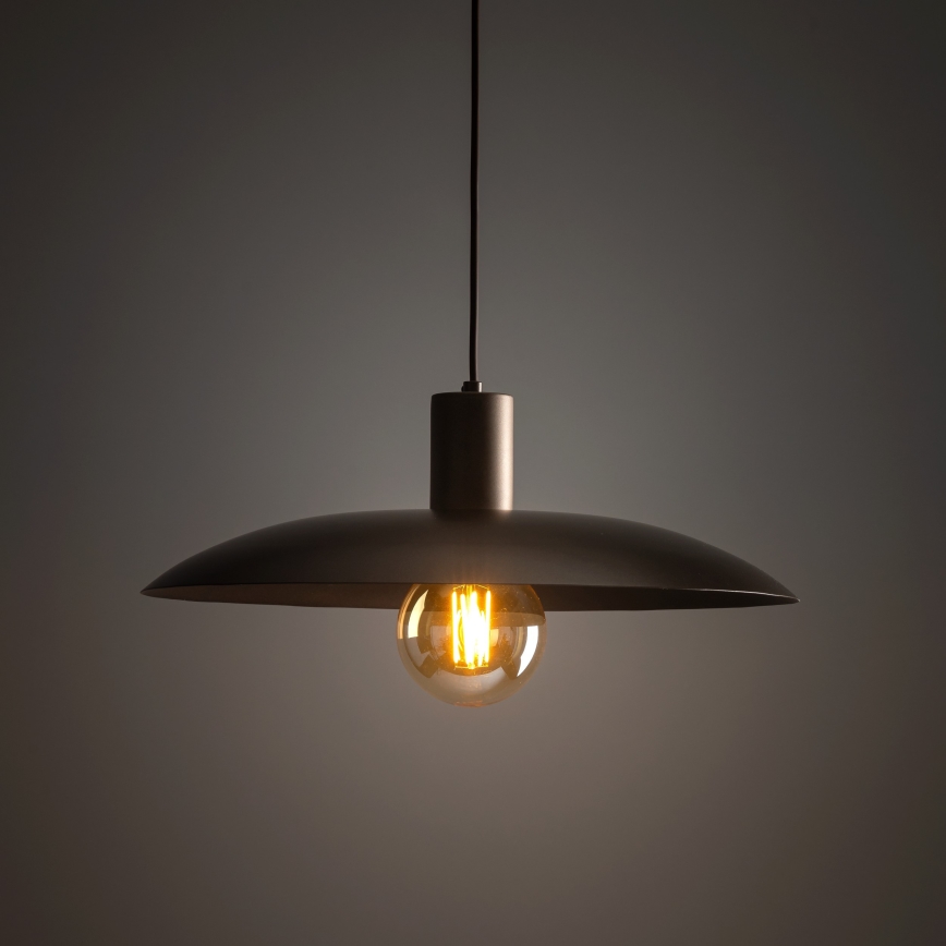 Κρεμαστό φωτιστικό οροφής ASTRA 1xE27/15W/230V διάμετρος 41 cm καφέ