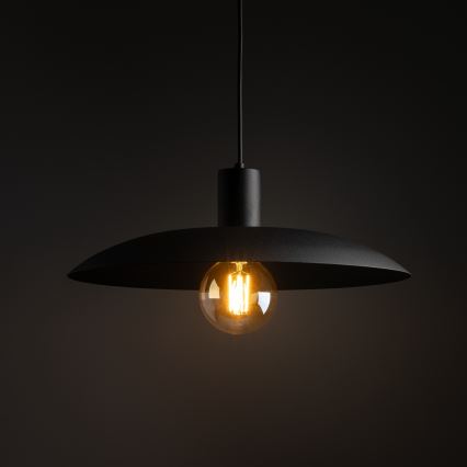 Κρεμαστό φωτιστικό οροφής ASTRA 1xE27/15W/230V διάμετρος 41 cm μαύρο
