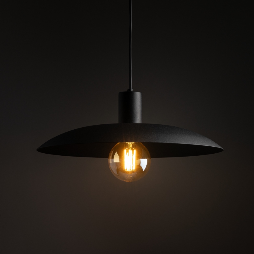 Κρεμαστό φωτιστικό οροφής ASTRA 1xE27/15W/230V διάμετρος 41 cm μαύρο