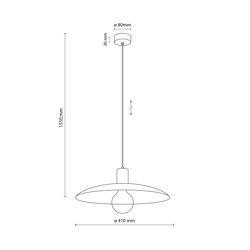 Κρεμαστό φωτιστικό οροφής ASTRA 1xE27/15W/230V διάμετρος 41 cm πράσινο