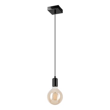 Κρεμαστό φωτιστικό οροφής ASTRID 1xE27/60W/230V γυαλιστερό μαύρο