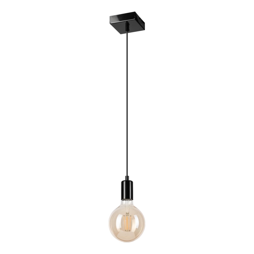 Κρεμαστό φωτιστικό οροφής ASTRID 1xE27/60W/230V γυαλιστερό μαύρο