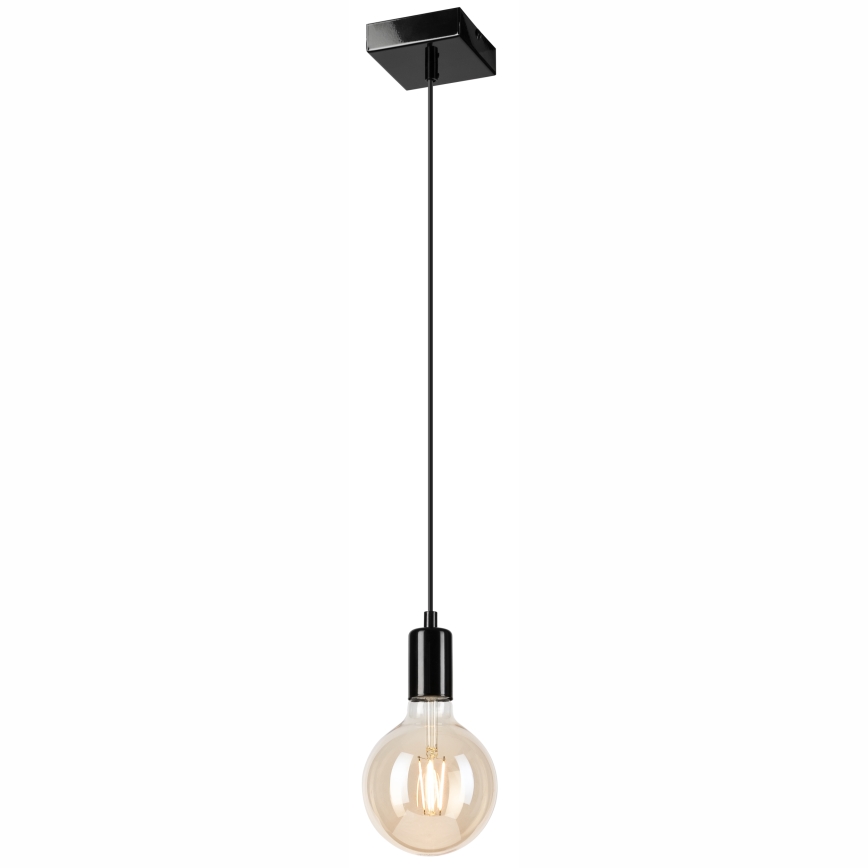 Κρεμαστό φωτιστικό οροφής ASTRID 1xE27/60W/230V γυαλιστερό μαύρο
