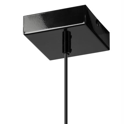 Κρεμαστό φωτιστικό οροφής ASTRID 1xE27/60W/230V γυαλιστερό μαύρο
