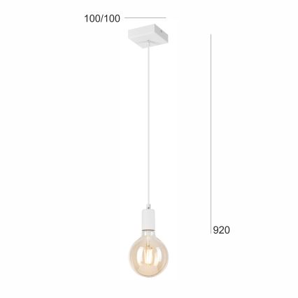 Κρεμαστό φωτιστικό οροφής ASTRID 1xE27/60W/230V λευκό