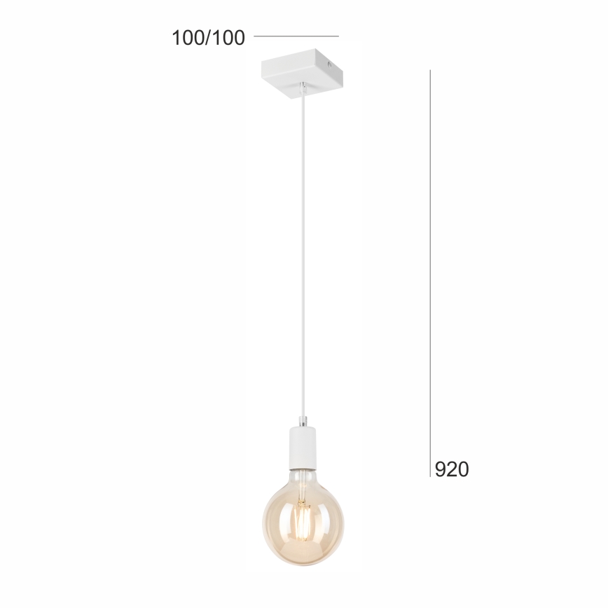 Κρεμαστό φωτιστικό οροφής ASTRID 1xE27/60W/230V λευκό