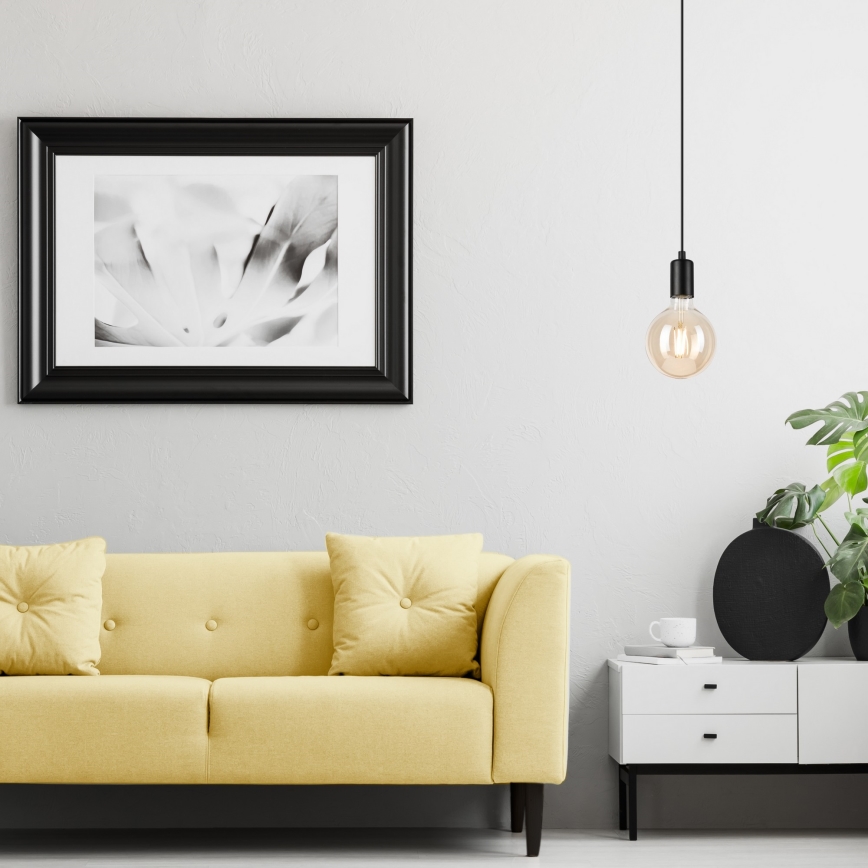 Κρεμαστό φωτιστικό οροφής ASTRID 1xE27/60W/230V ματ μαύρο