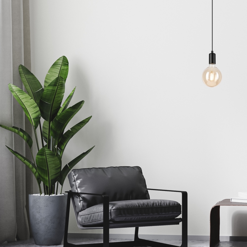 Κρεμαστό φωτιστικό οροφής ASTRID 1xE27/60W/230V ματ μαύρο